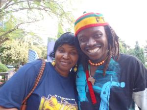 Afrobeat musician Edaoto Agbeniyi just back from gigs in Ethiopia and his manager Desola Ajayi