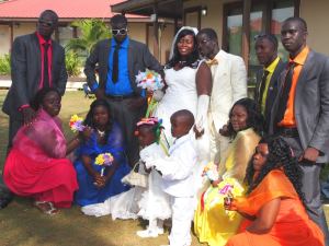 The wedding party of Mr and Mrs
